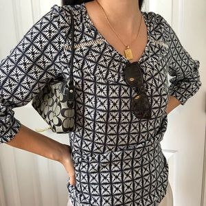VINTAGE J CREW PATTERN TOP